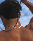 Sizigia Natural Beads Necklace - hanging behind the model's back