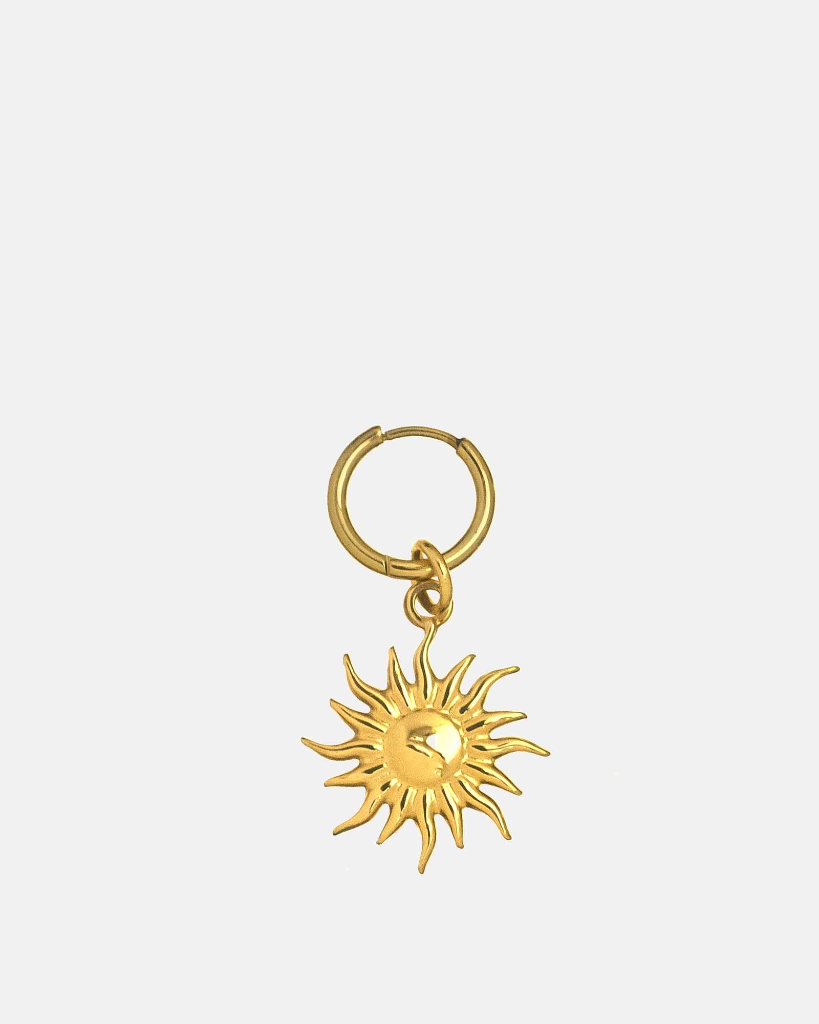 Golden Sunburst Earring in stainless steel