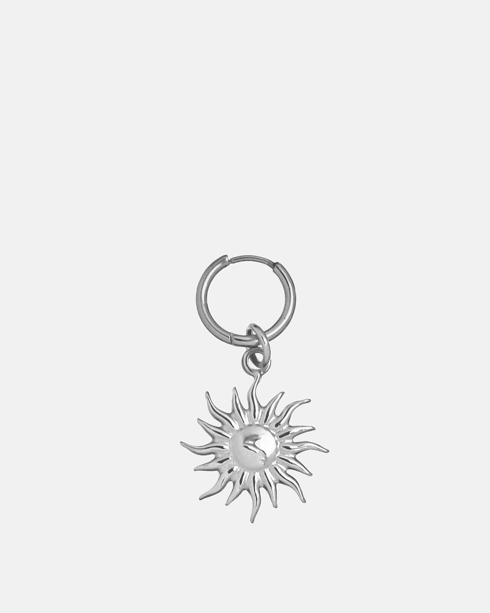 Silver Sunburst Earring in stainless steel