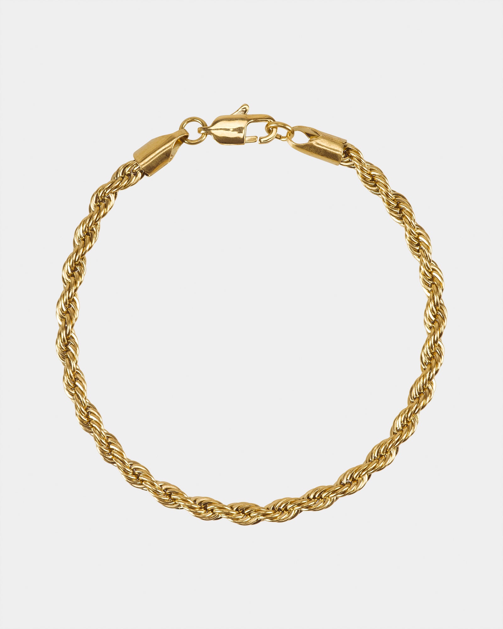 Golden Rope Chain Bracelet in Stainless Steel