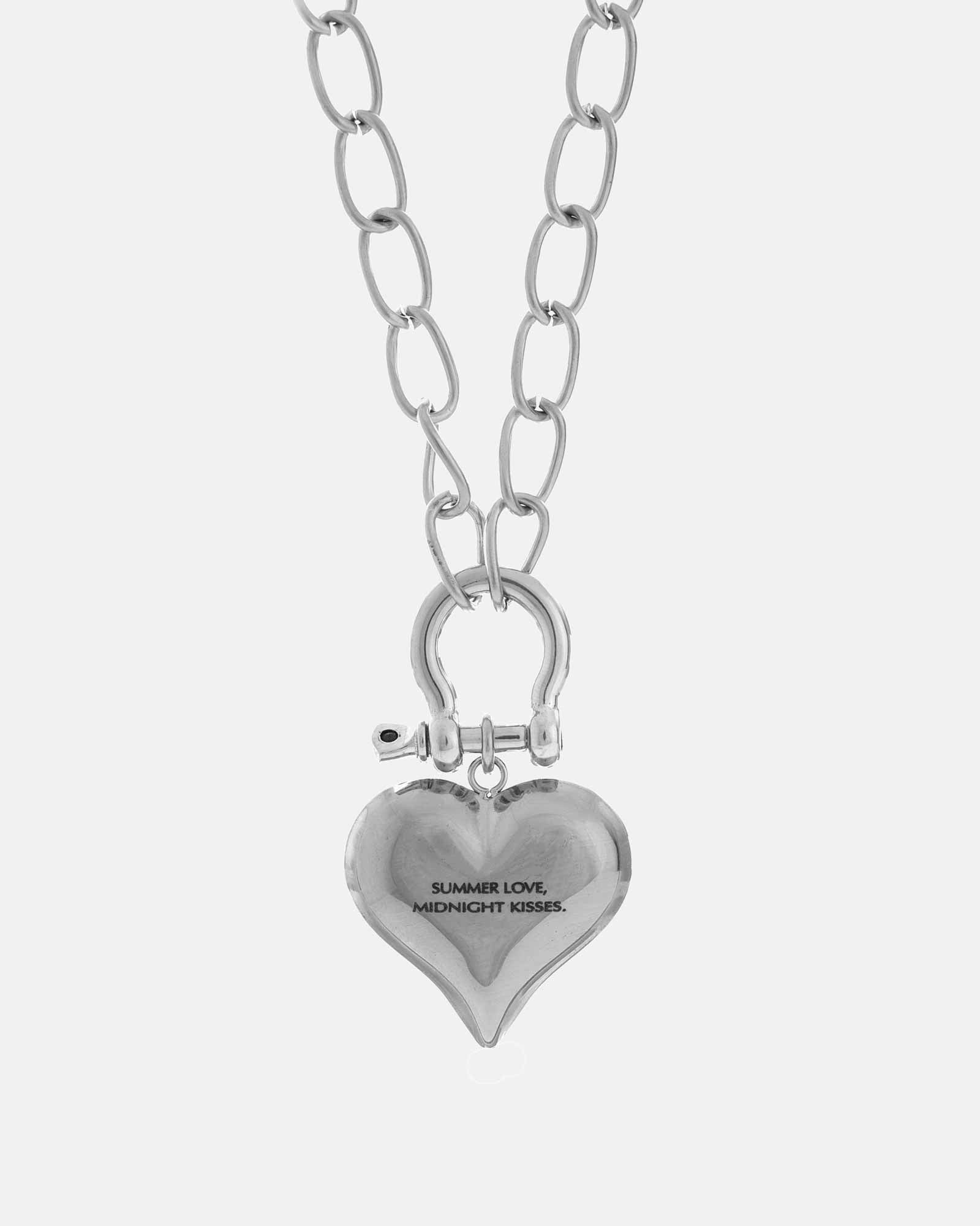 Midnight kisses Silver Necklace in Stainless Steel