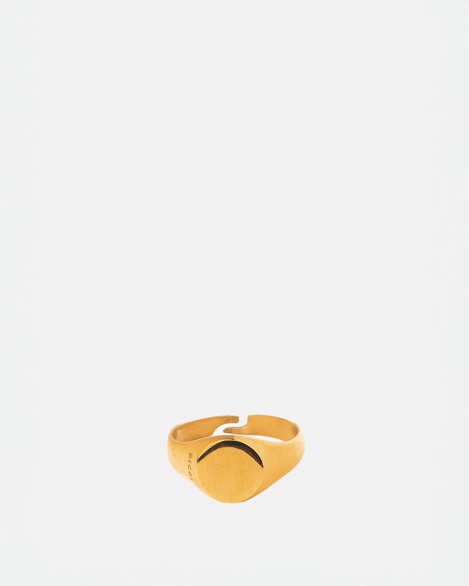 Stainless Steel Golden Ring Signet