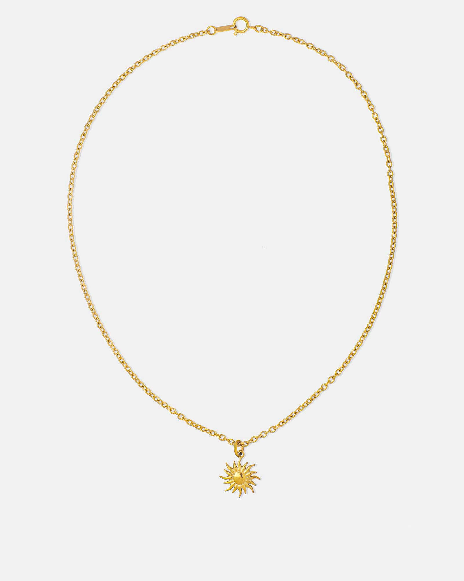 Sun Chaser Necklace - Stainless Steel Golden Necklaces - Dicci