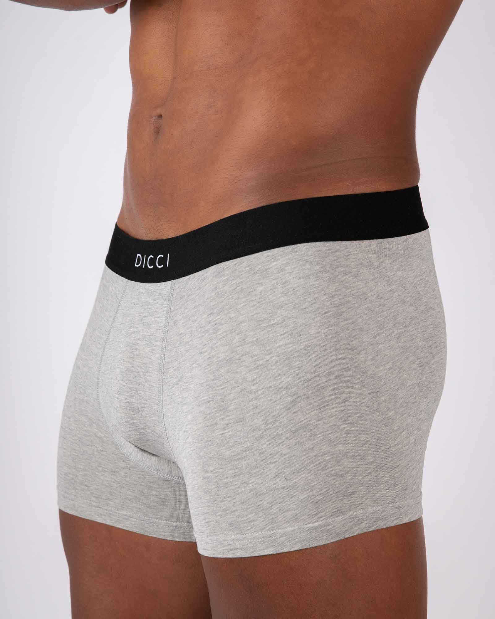 Basic Grey Dicci Boxer with black elastic