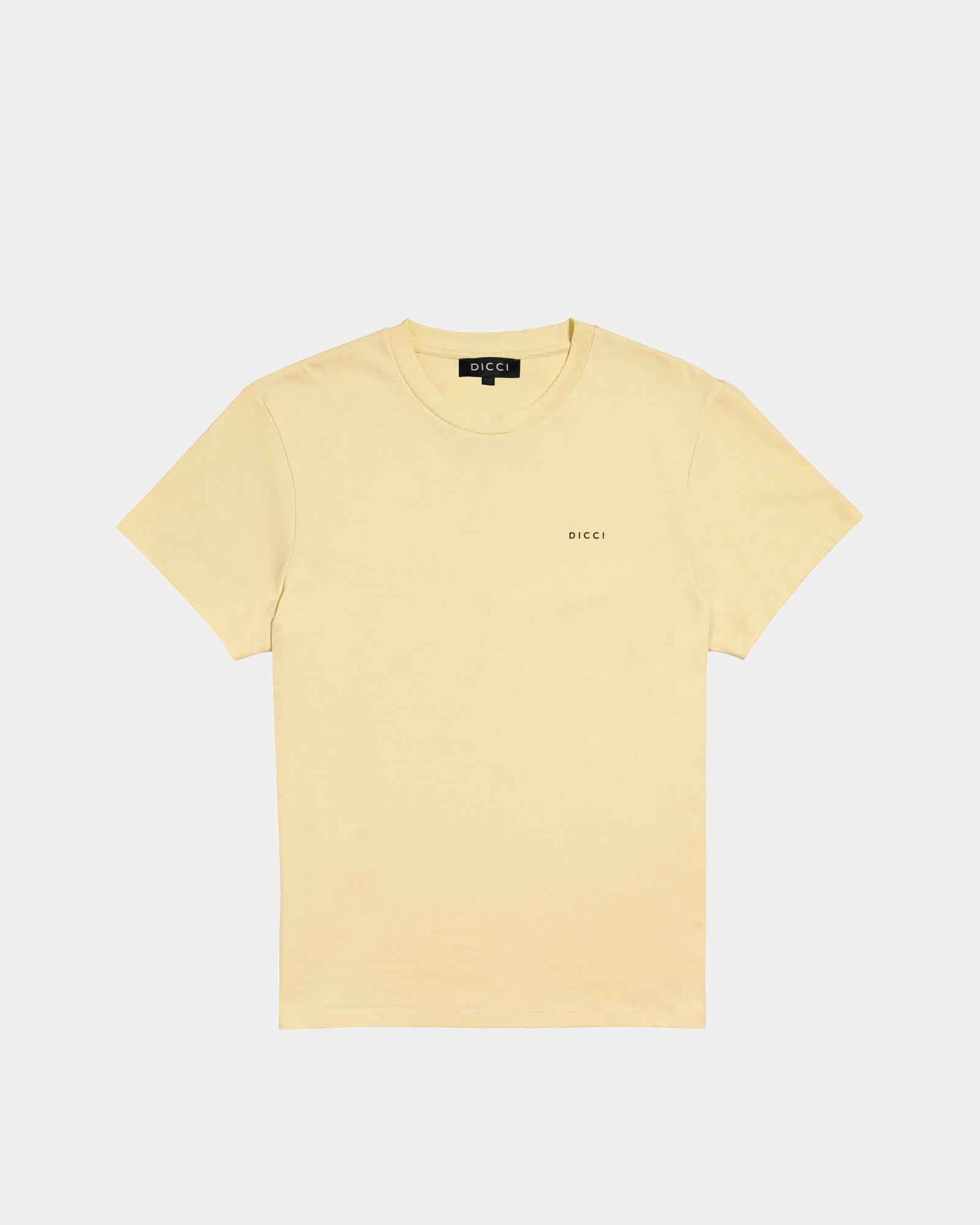 Basic Pastel Yellow Dicci T-shirt - Cotton T-shirts - Dicci