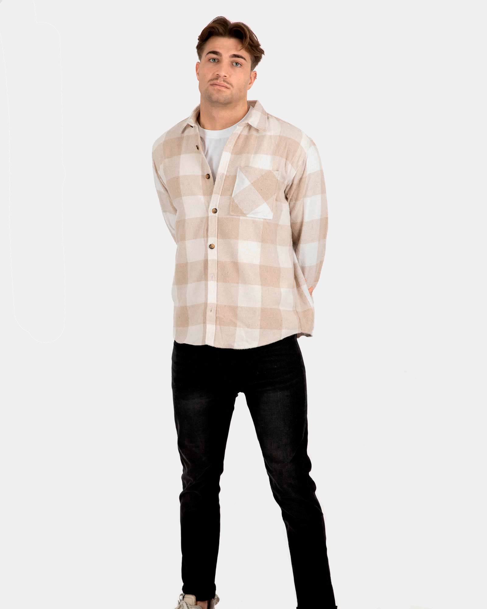 Camisa de cuadros de algodón - Camisas relaxed fit - Dicci Online