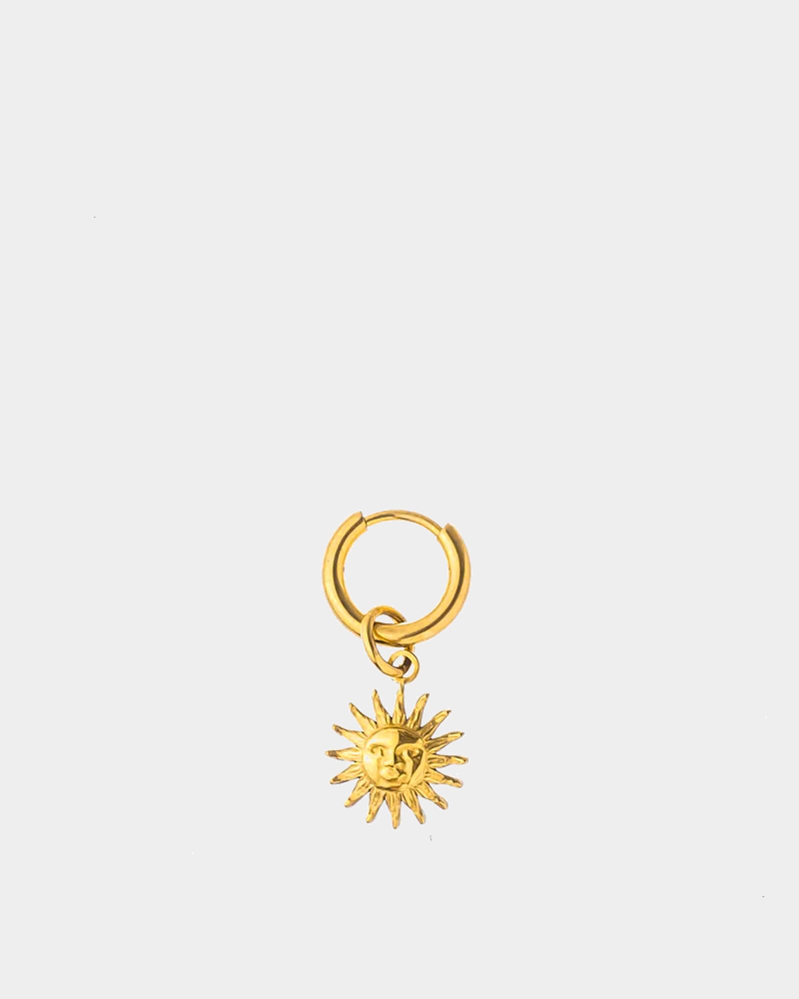 Golden Stainless Steel Earring Sun - Golden Earring - Online Unissex Jewelry - Dicci