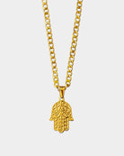 Hamsa - Golden Steel Necklace 'Hamsa' - Buy Online Unissex Necklaces - Dicci