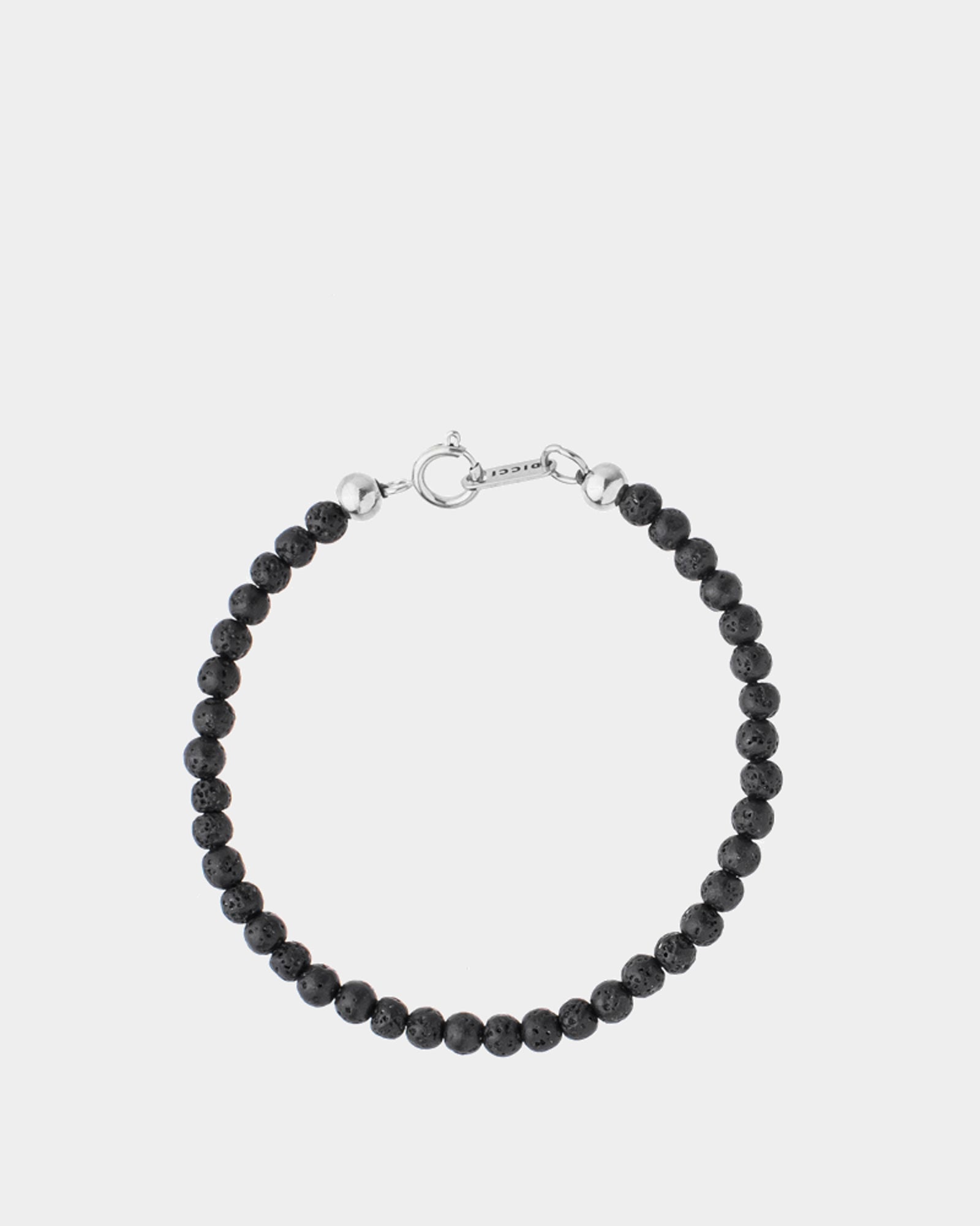 Lava Stone Bracelet 4mm Silver Clasp - Natural Stones Bracelets - Online Unissex Jewelry - Dicci