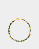 Pulsera Piedra Agata Verde 4mm - Cuentas Naturales y acero inoxidable 316L - Joyeria Unisex Online - Dicci