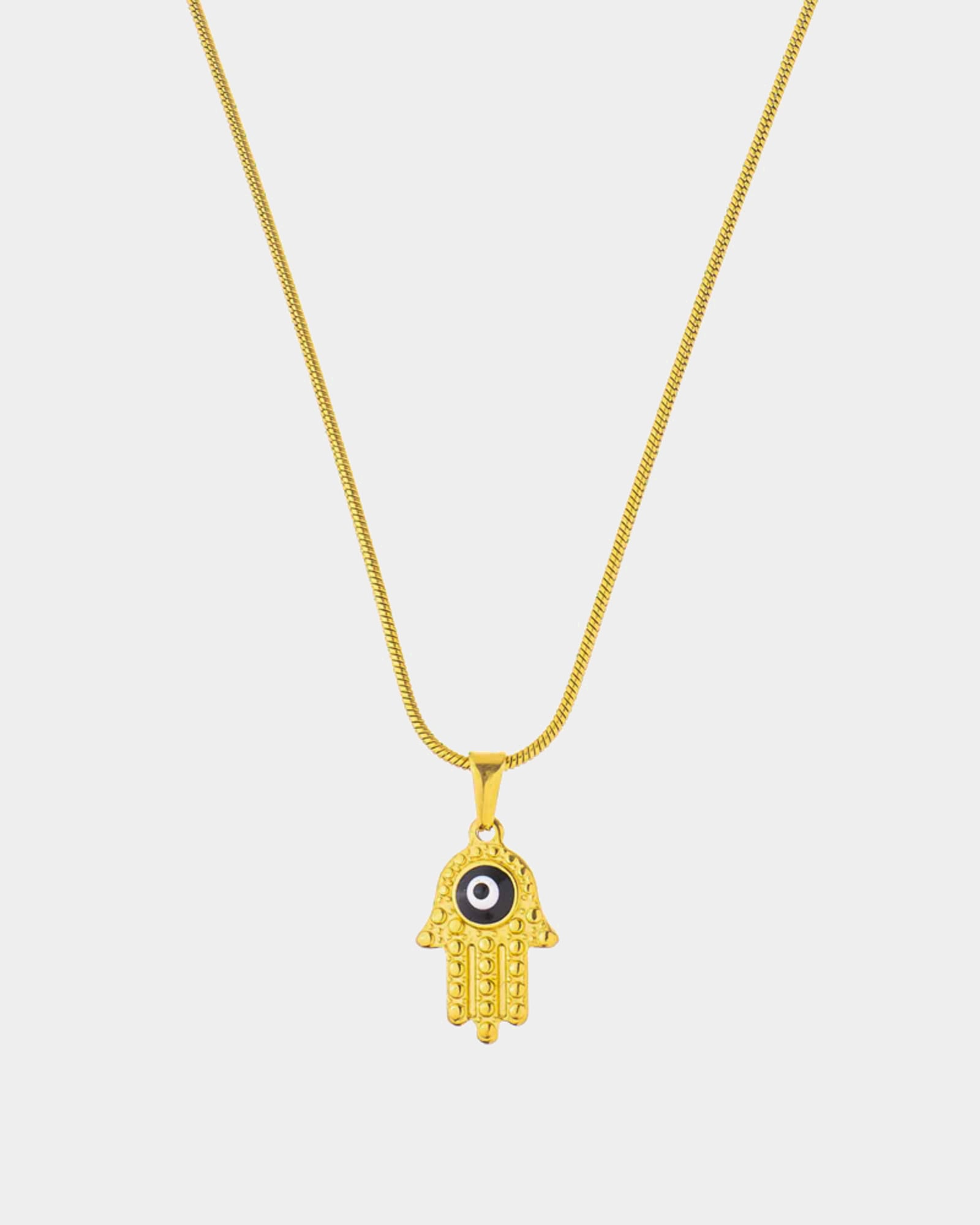 Stainless Steel Necklace 'Golden Hamsa' - Buy Necklaces Online - Unissex - Dicci